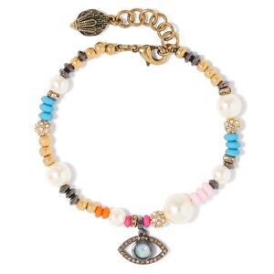 NWT Kurt Geiger beaded evil eye charm bracelet